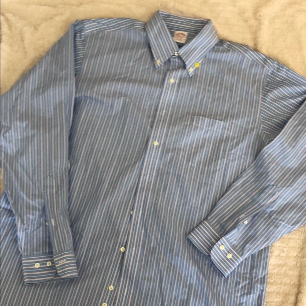 Brooks Brothers blue and pink stripe Dress Shirt